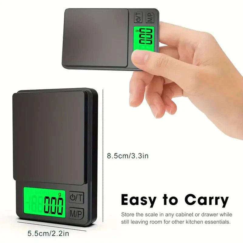 Precision Pocket Scale 1000g x 0.1g – Digital Mini Scale for Travel and Daily Use-2PCS 0.1g 1000g
