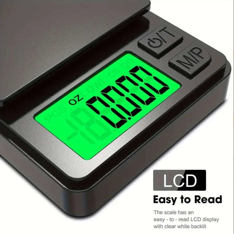Precision Pocket Scale 1000g x 0.1g – Digital Mini Scale for Travel and Daily Use-2PCS 0.1g 1000g