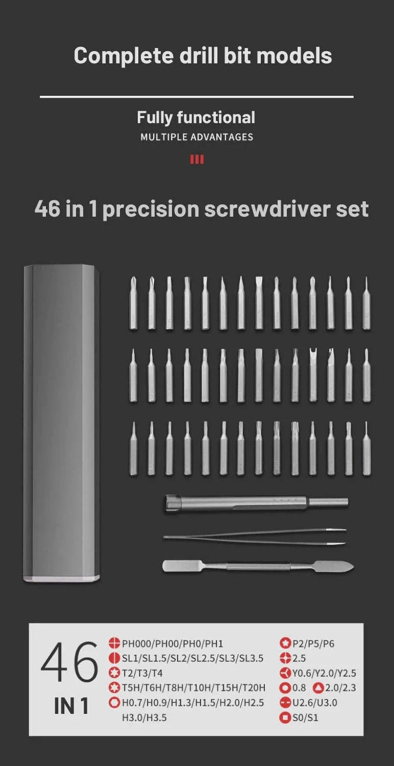 Precision Screwdriver Set for Electronics Repair-46 in 1