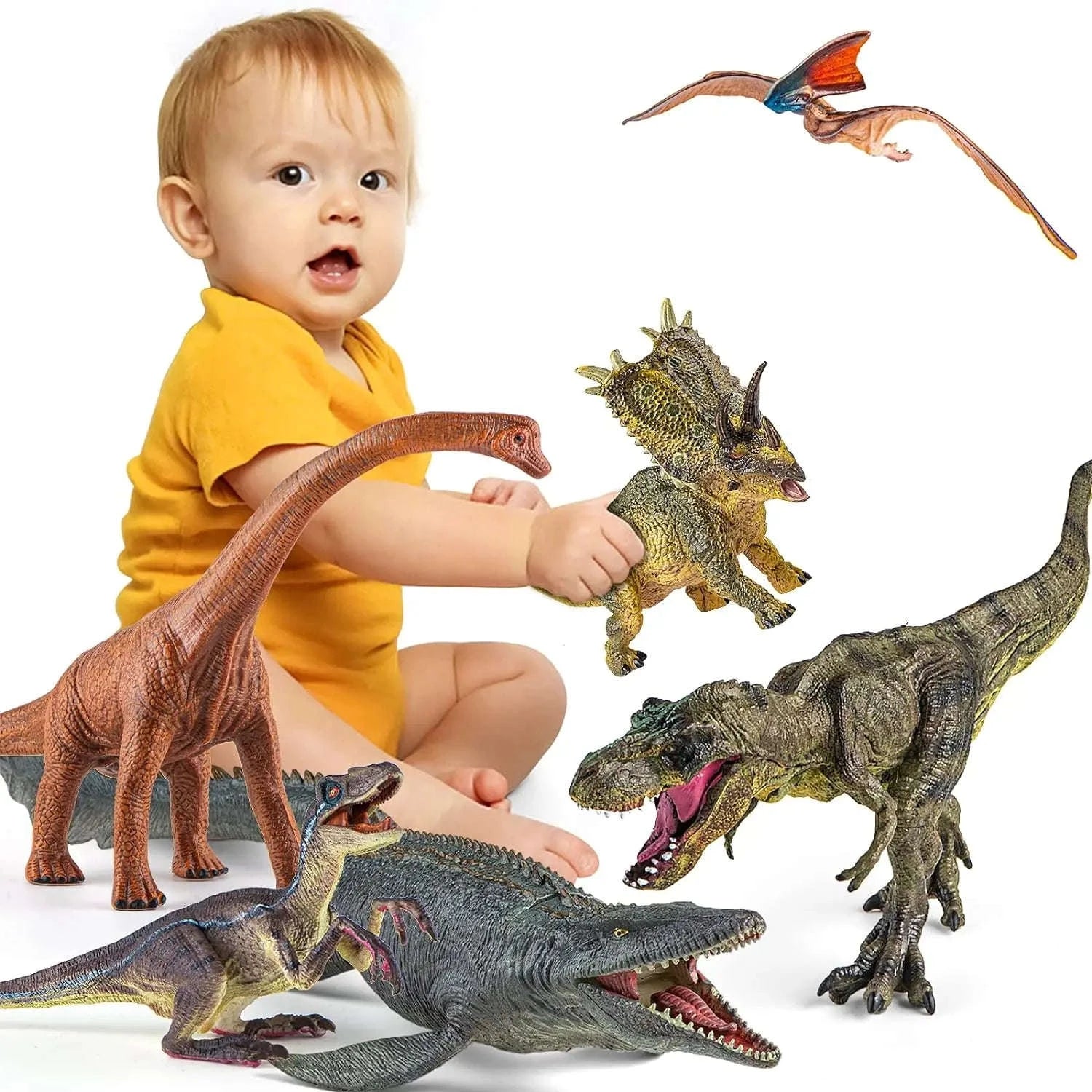 Prehistoric Jurassic Dinosaur Action Figures Set-dinosaur model 3
