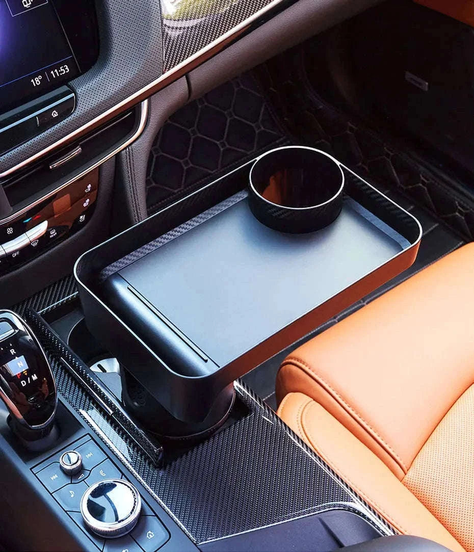 Premium Car Cup Holder Expander with Tray-Small