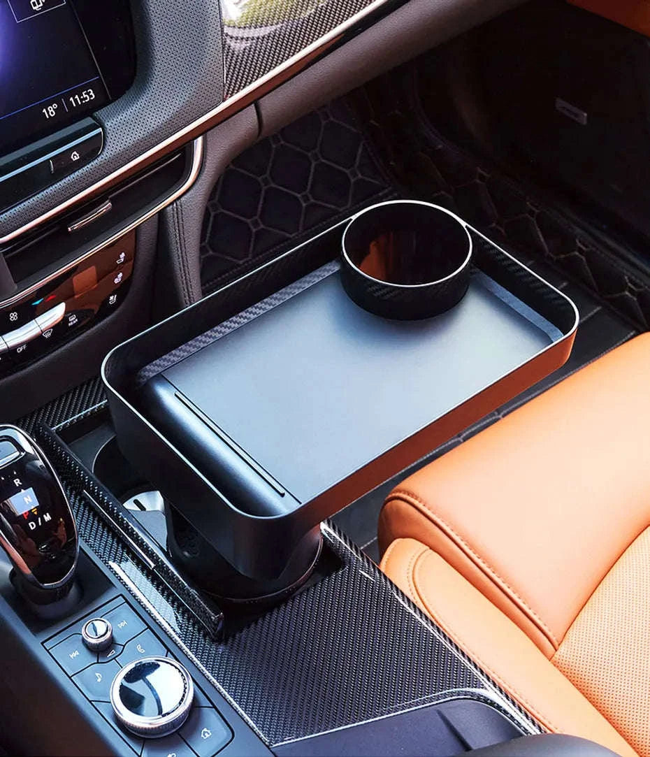 Premium Car Cup Holder Expander with Tray-Small