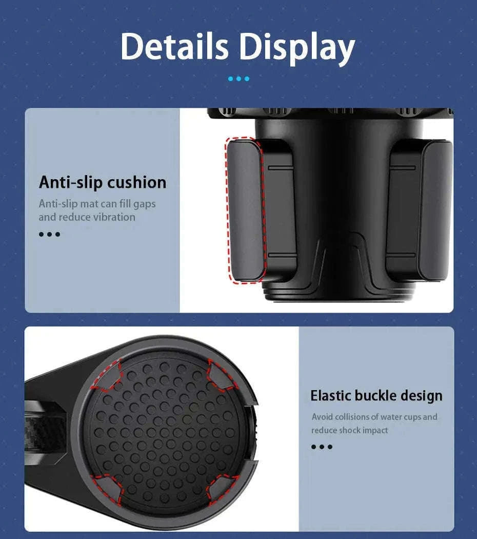Premium Car Cup Holder Expander with Tray-Small