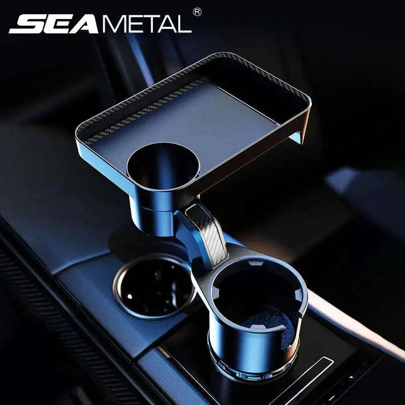 Premium Car Cup Holder Expander with Tray-Small