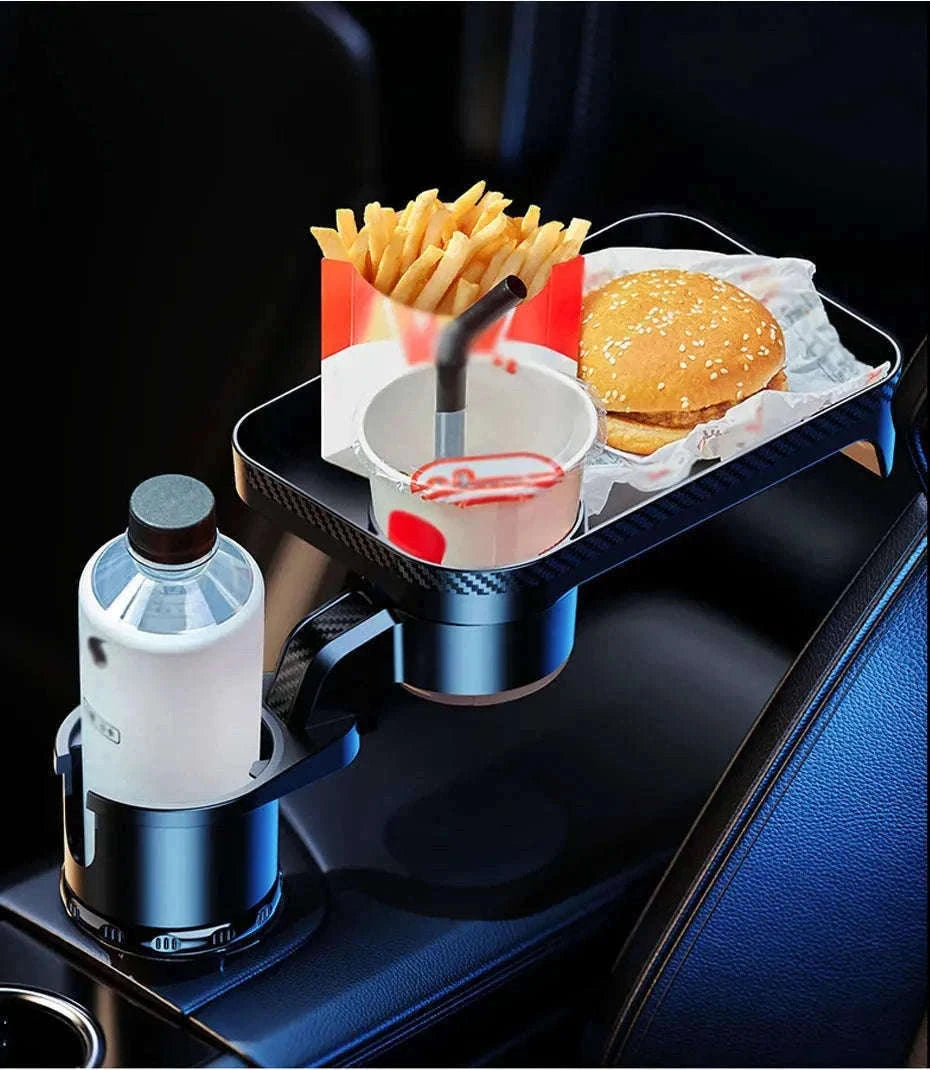 Premium Car Cup Holder Expander with Tray-Small