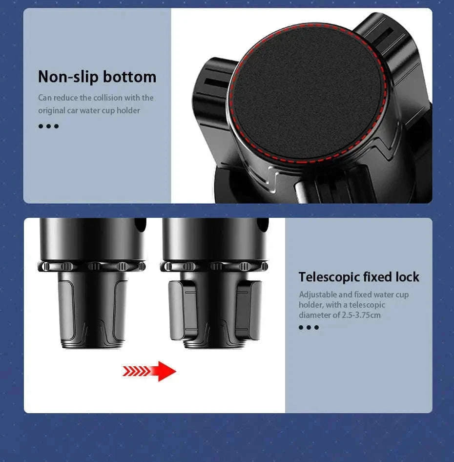 Premium Car Cup Holder Expander with Tray-Small