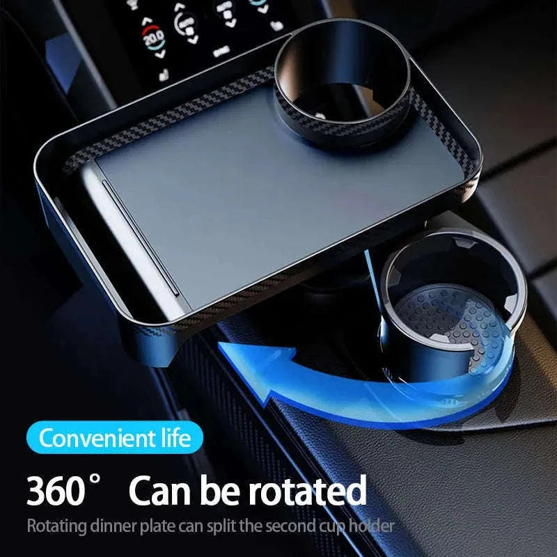 Premium Car Cup Holder Expander with Tray-Small
