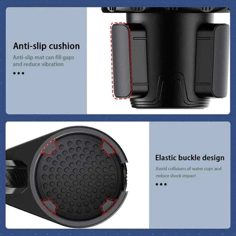 Premium Car Cup Holder Expander with Tray-Small