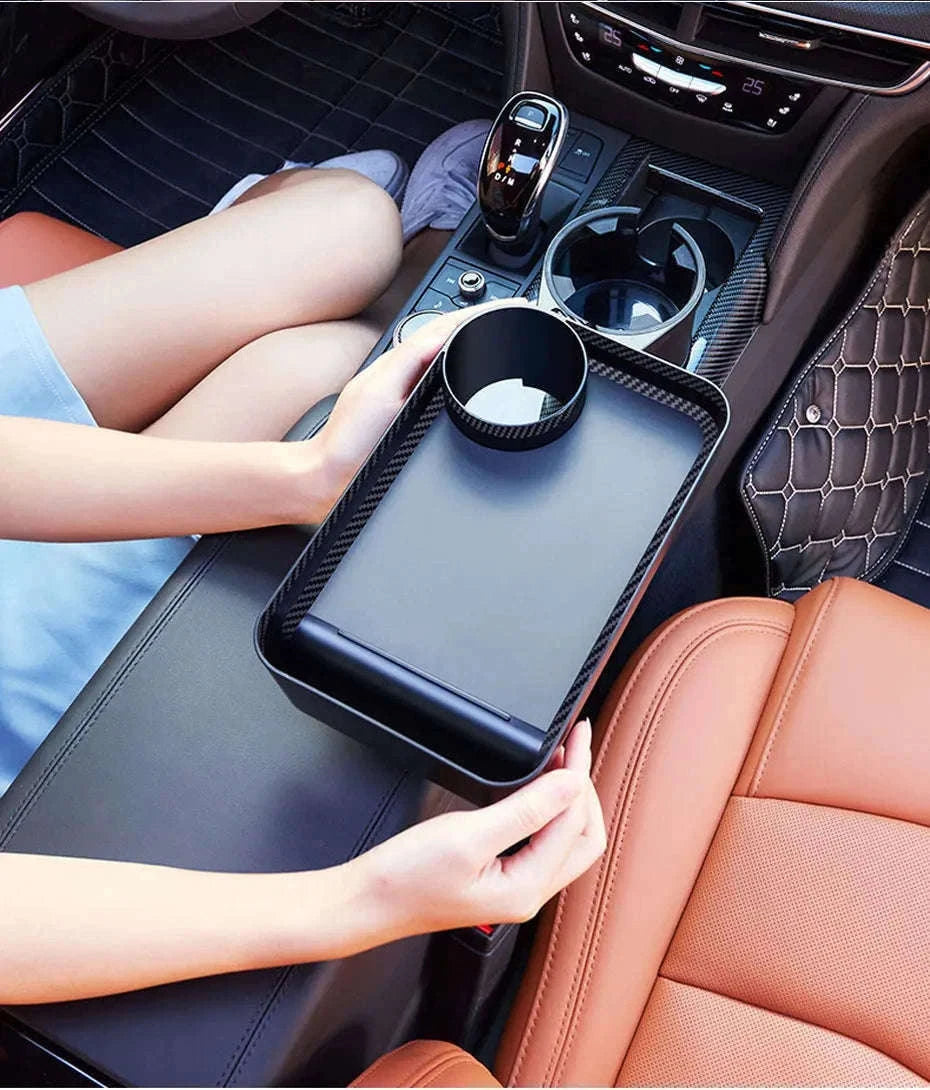 Premium Car Cup Holder Expander with Tray-Small