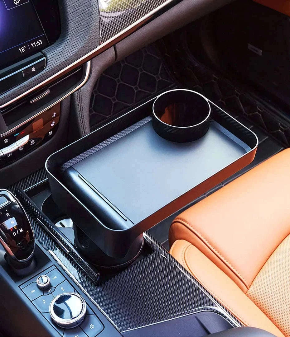 Premium Car Cup Holder Expander with Tray-Small