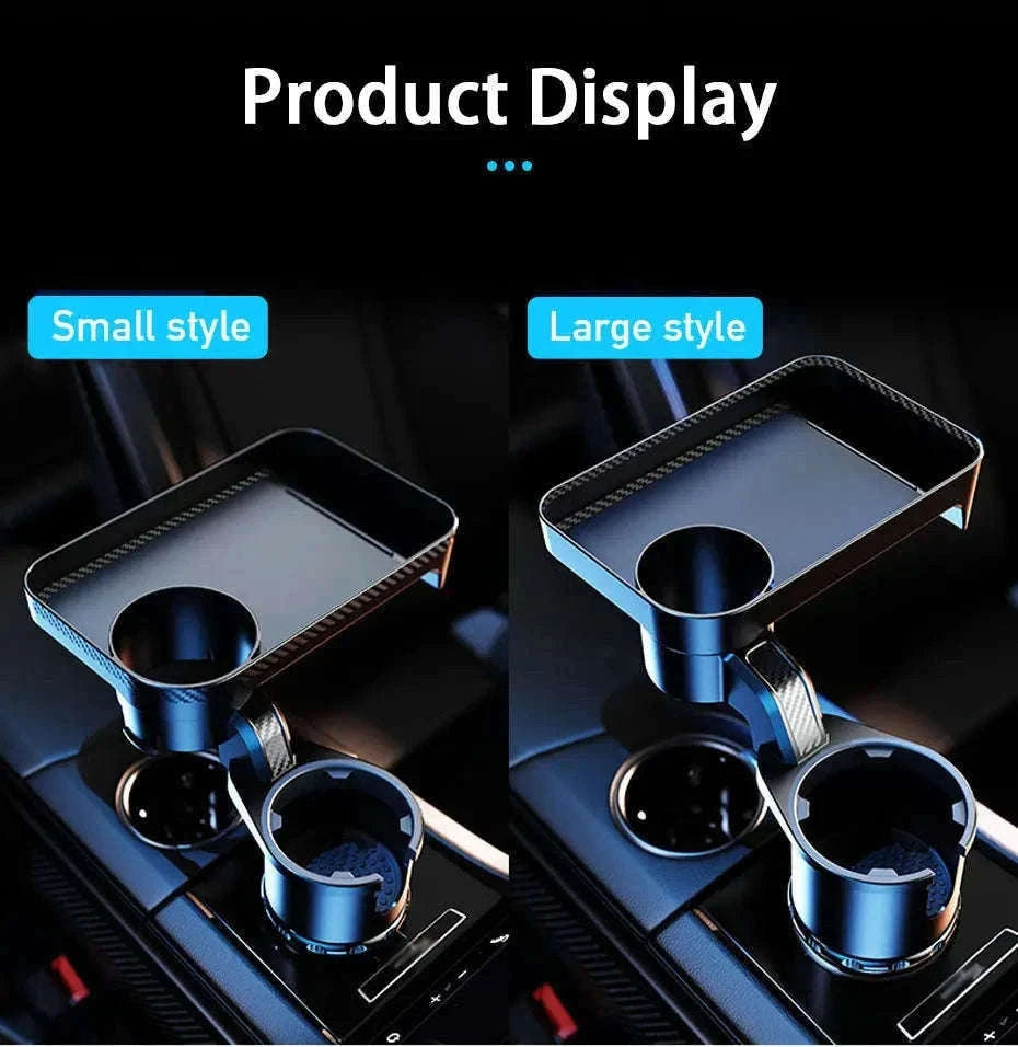 Premium Car Cup Holder Expander with Tray-Small