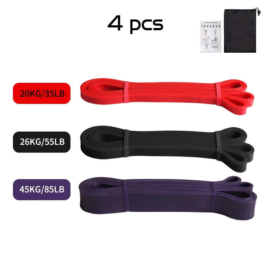 Premium Latex Resistance Band for Pilates & Strength-13hong19hei32zi45lv