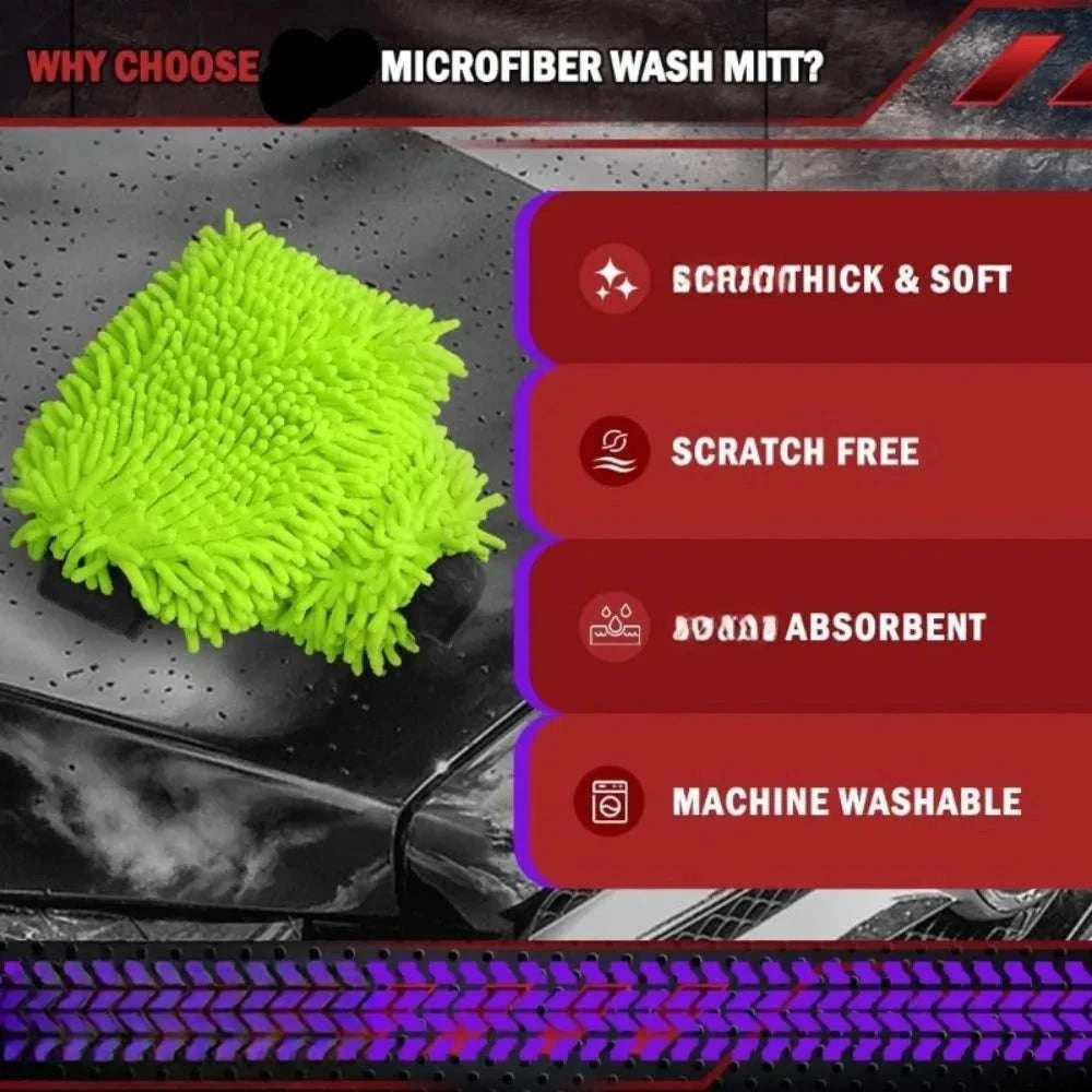 Premium Microfiber Car Wash Mitt-1PCS