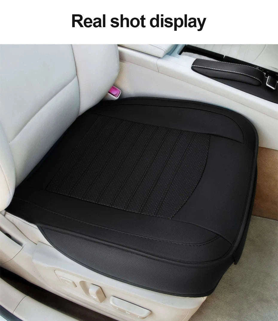 Premium PU Leather Car Seat Cover-BEIGE front 1 PC