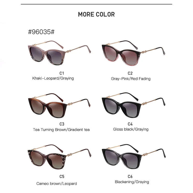 Prescription Sunglasses Cat-Eye Magnetic Clip-On Eyeglasses-C6 / Progressive / 1.56|Anti Blue Ray