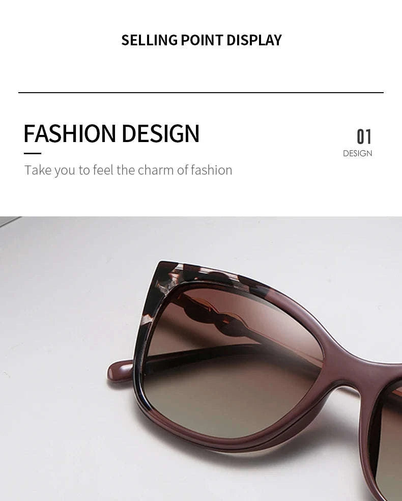 Prescription Sunglasses Cat-Eye Magnetic Clip-On Eyeglasses-C6 / Progressive / 1.56|Anti Blue Ray