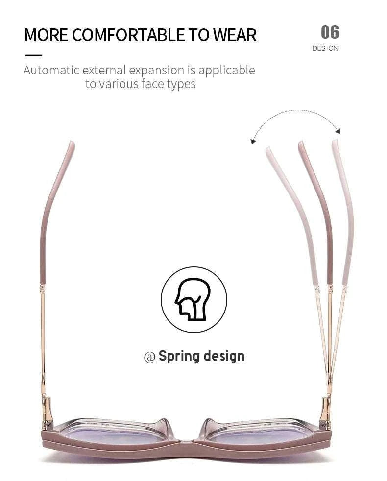 Prescription Sunglasses Cat-Eye Magnetic Clip-On Eyeglasses-C6 / Progressive / 1.56|Anti Blue Ray
