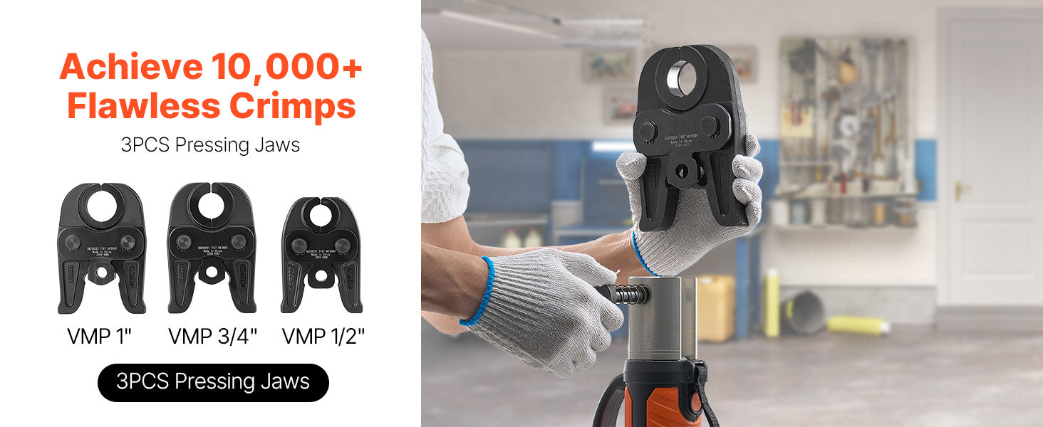 MegaPress Pressing Jaws Set 1/2", 3/4", 1" for Carbon Steel Pipes