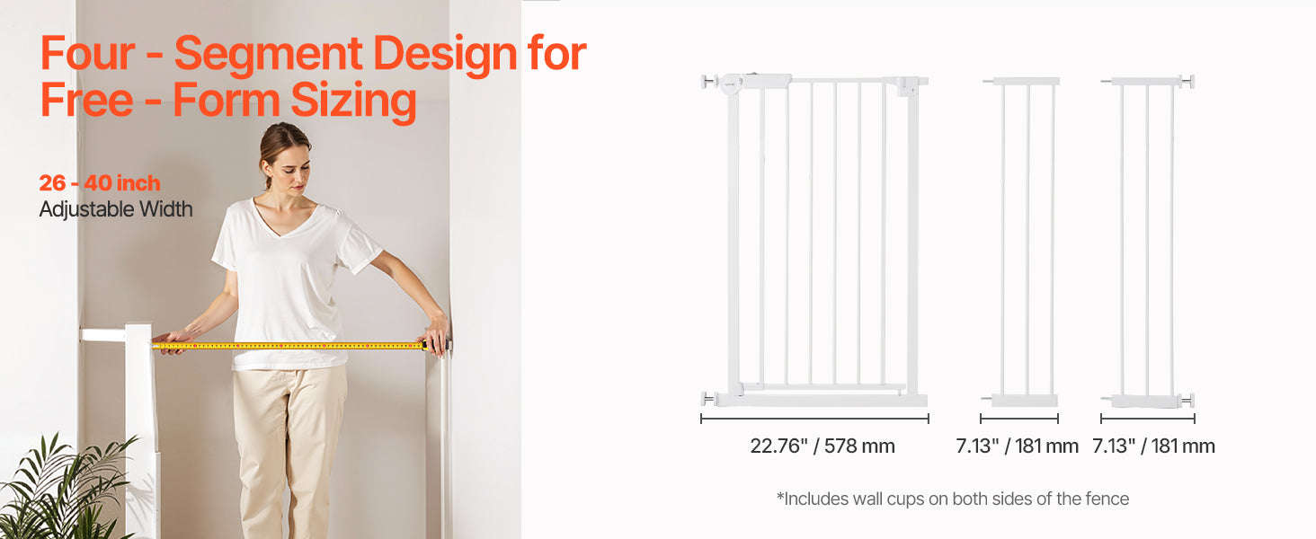 Pressure Mount Baby Gate 28–36 Inches High-B29.5-37in 30inH / United States