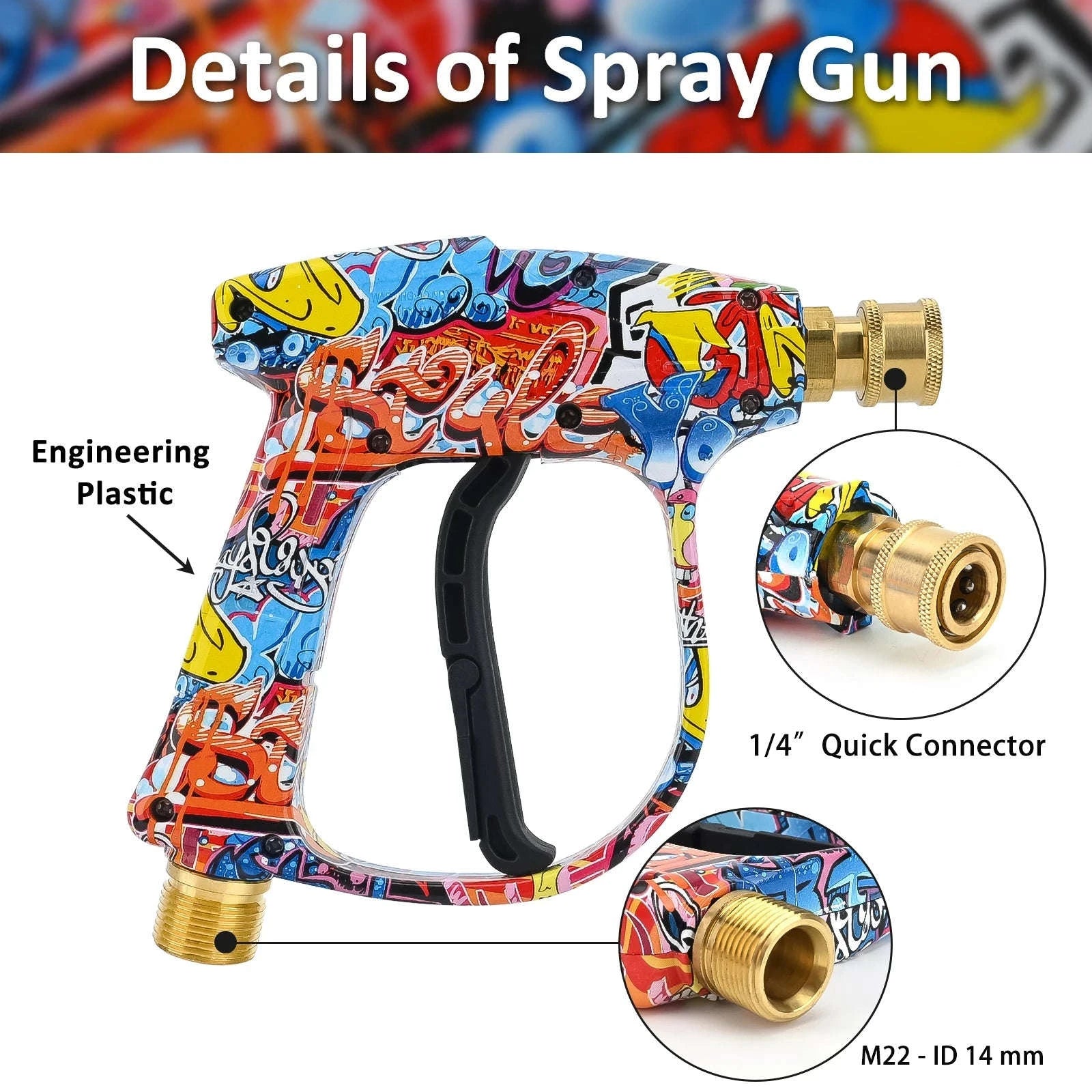 Pressure Washer Spray Gun with Quick Connect Nozzles-Type A