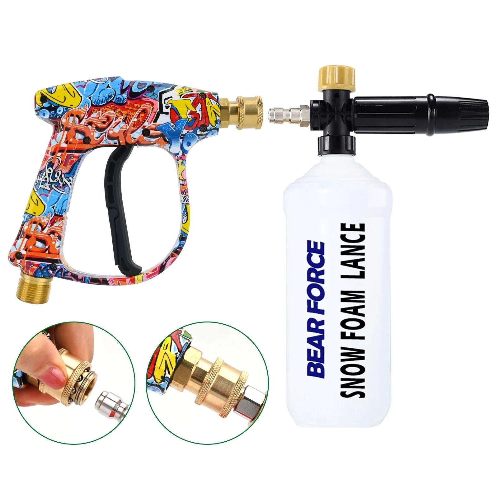 Pressure Washer Spray Gun with Quick Connect Nozzles-Type A