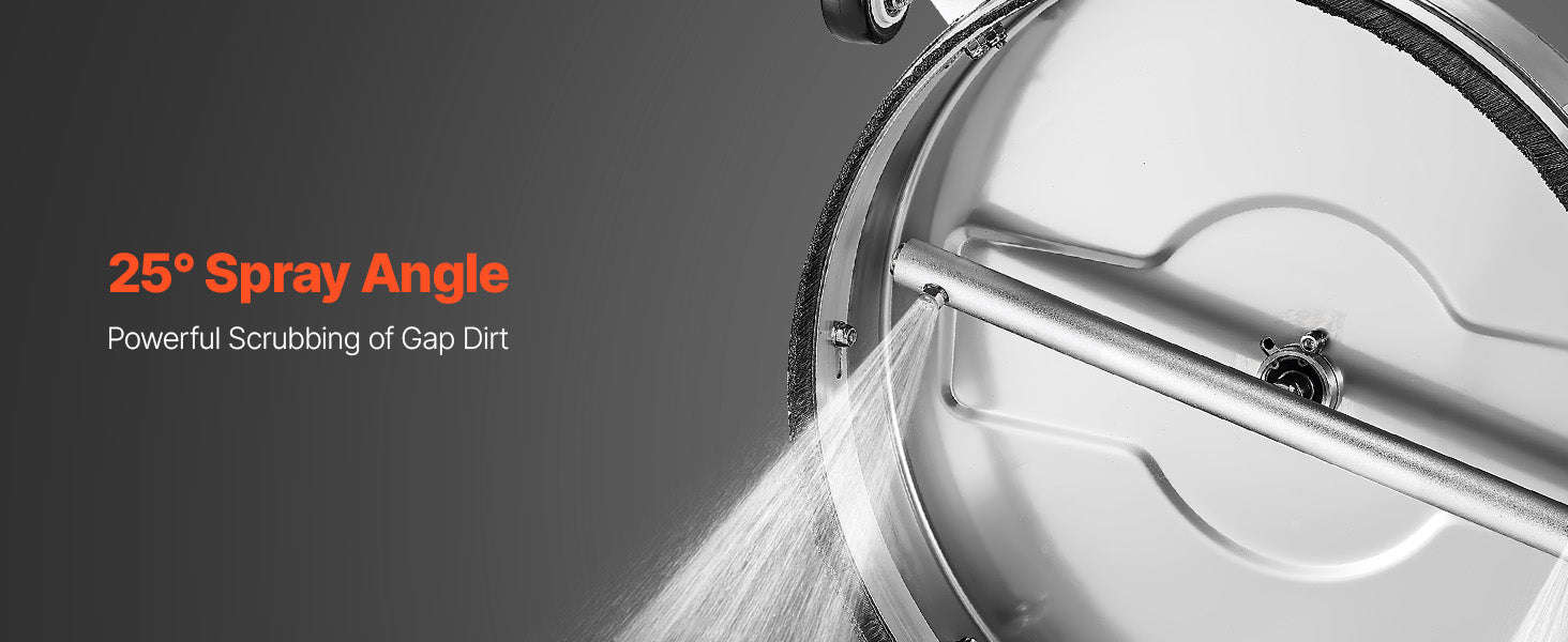 Pressure Washer Surface Cleaner with 4 Wheels for Concrete Patio Deck-15in Steel / Germany / Manual