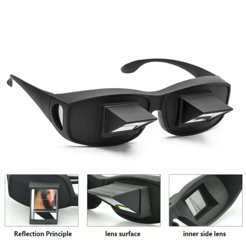 Prism Bed Reading Glasses for Lying Down TV and Books-Small