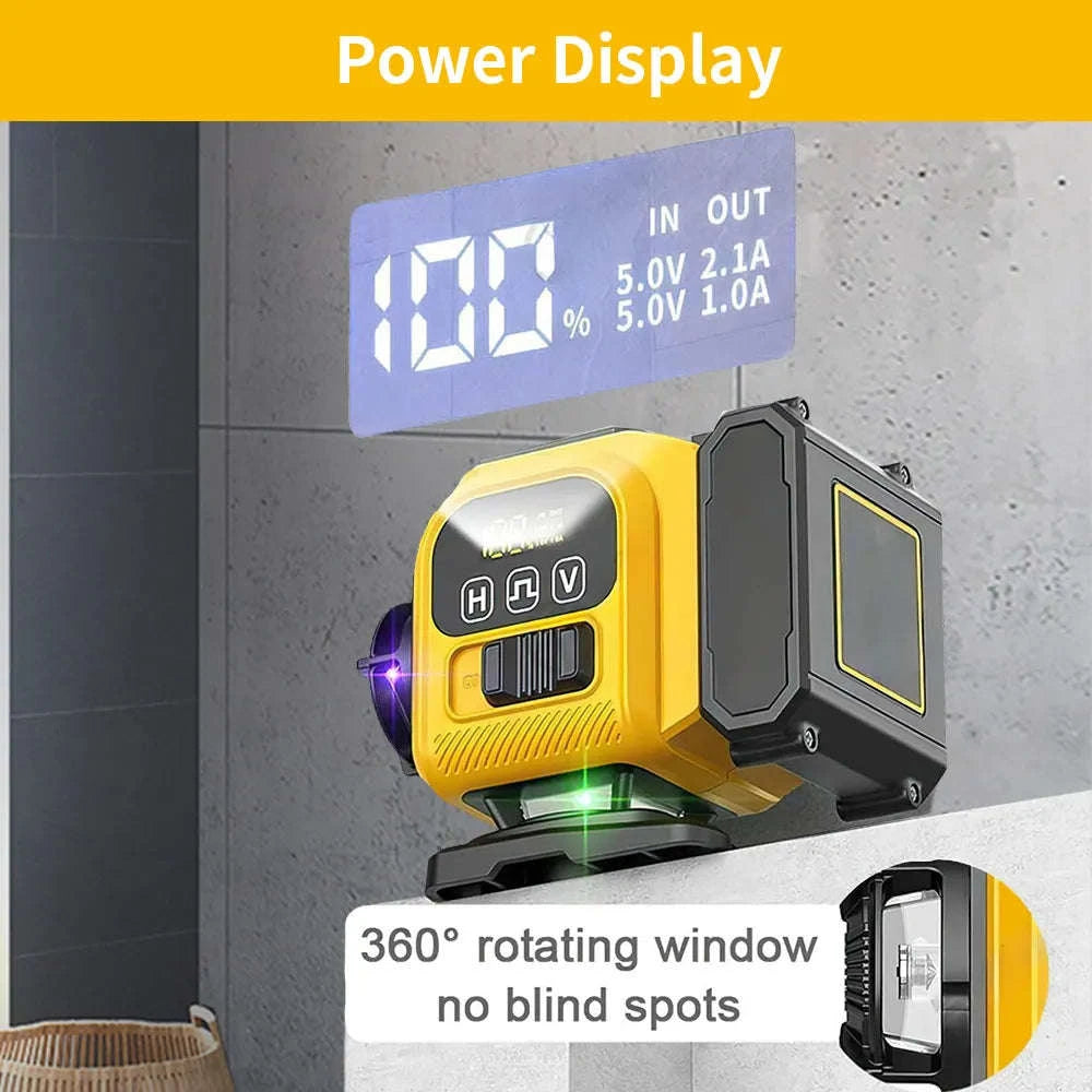 Pro 16-Line 4D Green Beam Laser Level-16 lines yellow / spain