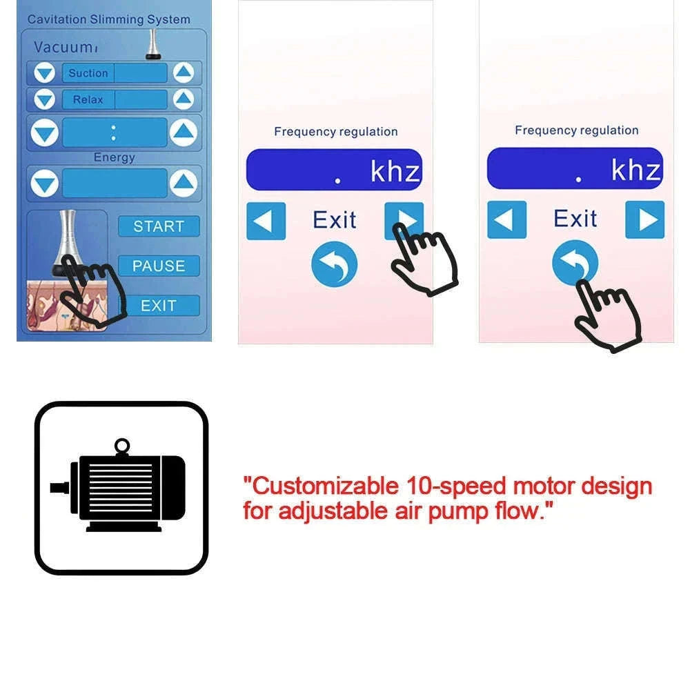 Professional Cavitation Machine with Massage Handles-Ivory / Mexico
