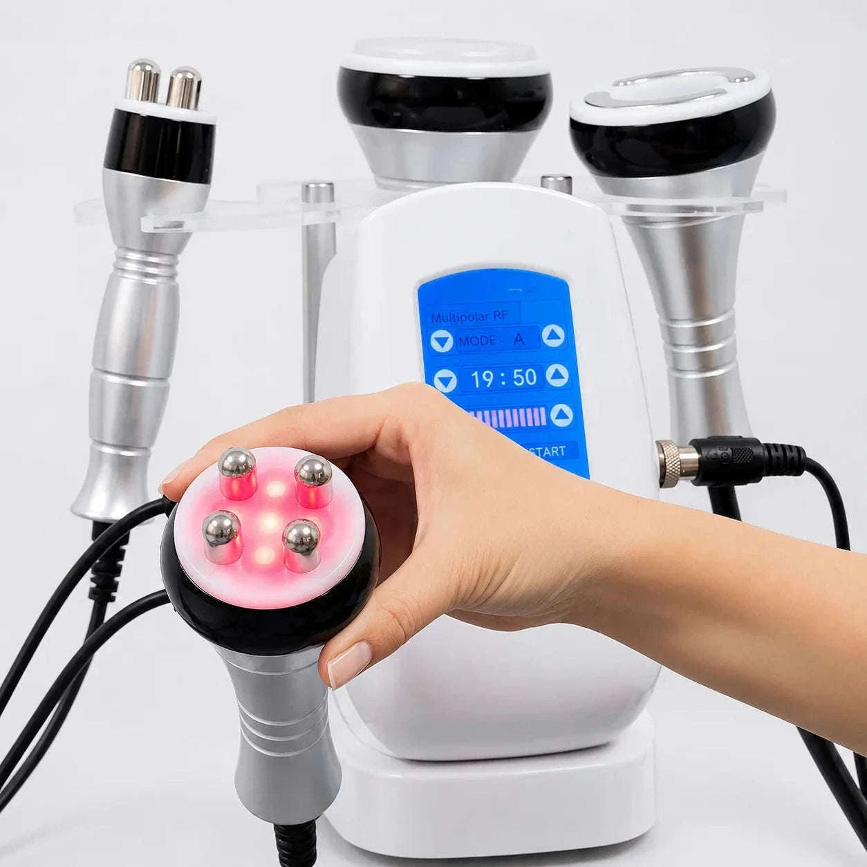 Professional Cavitation Machine with Massage Handles-Ivory / Mexico