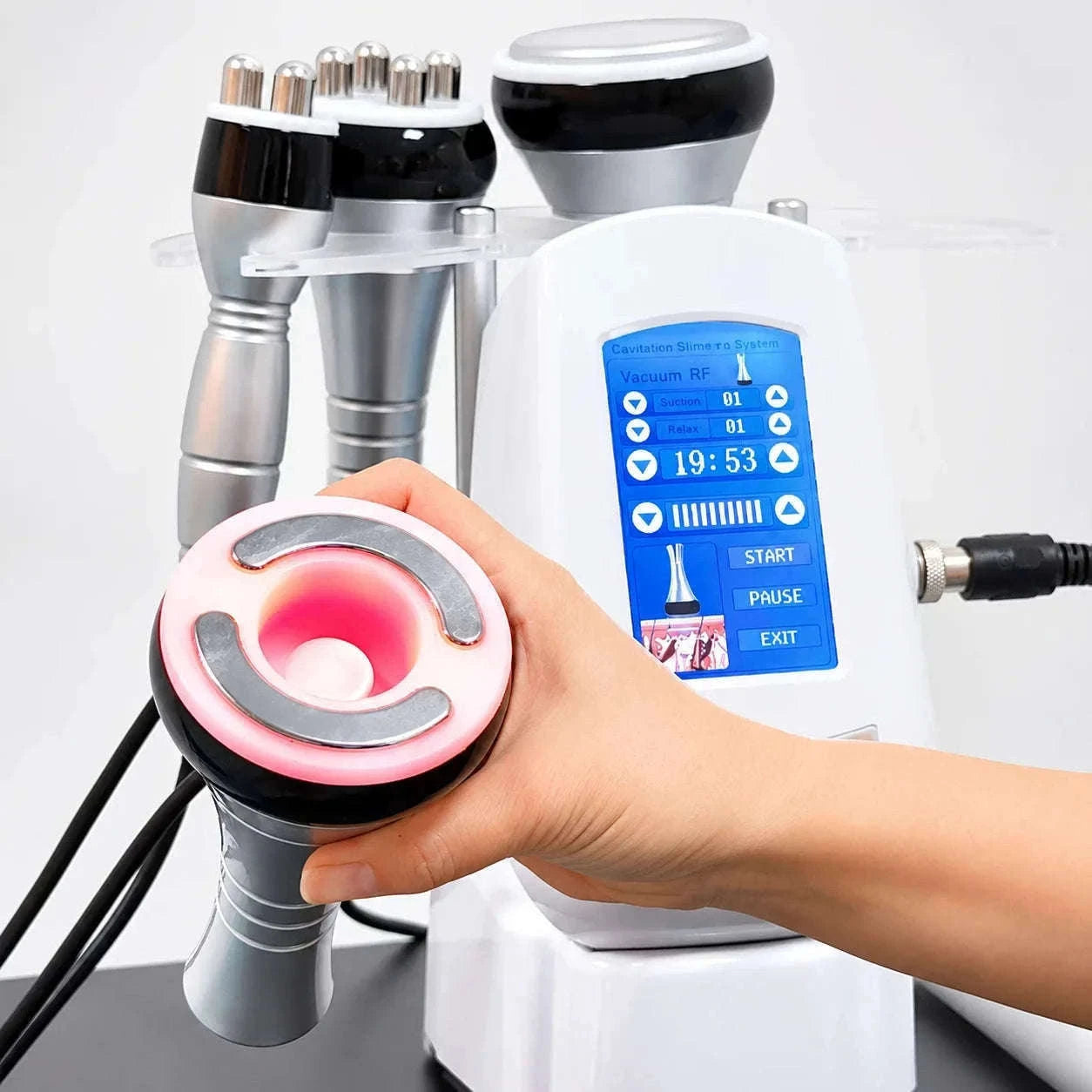 Professional Cavitation Machine with Massage Handles-Ivory / Mexico