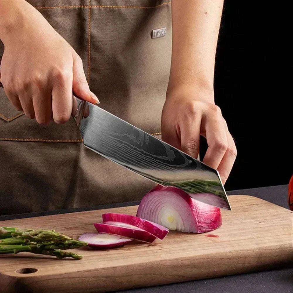Professional Damascus Kitchen Knife-5inch santoku knife