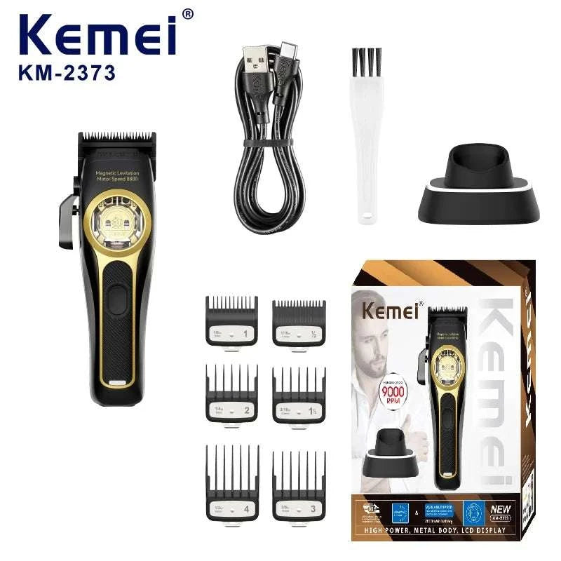 Professional Hair Clipper 8800RPM Cordless Trimmer with Charging Base-KM-2373 no box
