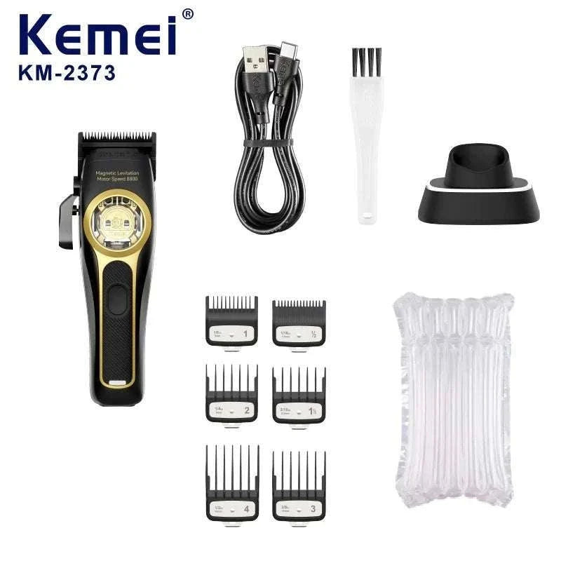 Professional Hair Clipper 8800RPM Cordless Trimmer with Charging Base-KM-2373 no box