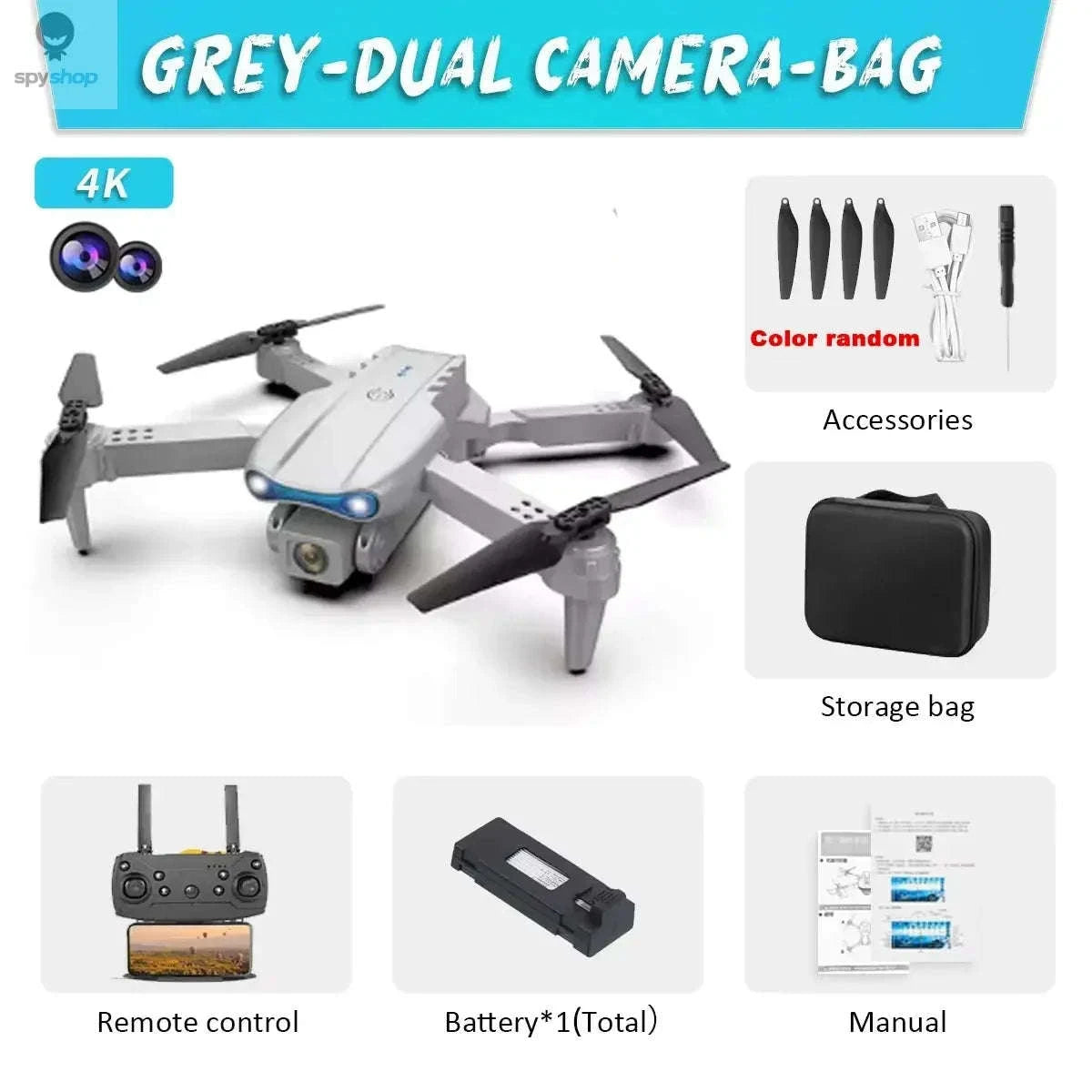 Professional HD E99Pro 4K Dual‑Camera Pro Drone-Dedicated-Apron-Blue