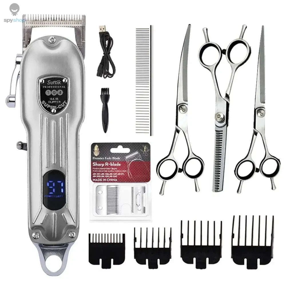 Professional Pet Trimmer – All‑Metal Low‑Noise Rechargeable Grooming Clipper-JML001