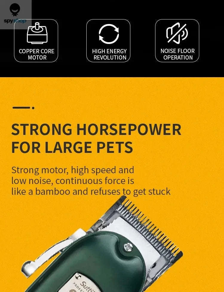 Professional Pet Trimmer – All‑Metal Low‑Noise Rechargeable Grooming Clipper-JML001