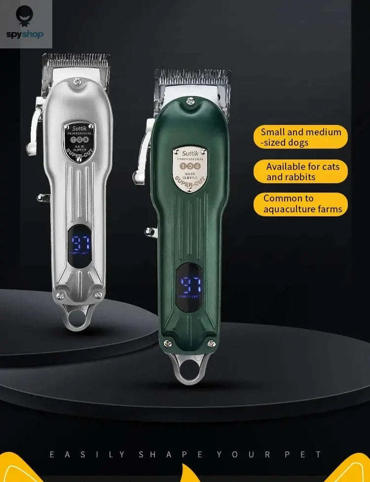 Professional Pet Trimmer – All‑Metal Low‑Noise Rechargeable Grooming Clipper-JML001