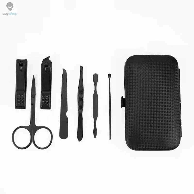 Professional Stainless Steel Manicure Set – 7-Piece Grooming Kit in Leather Pouch-10 PCS SET