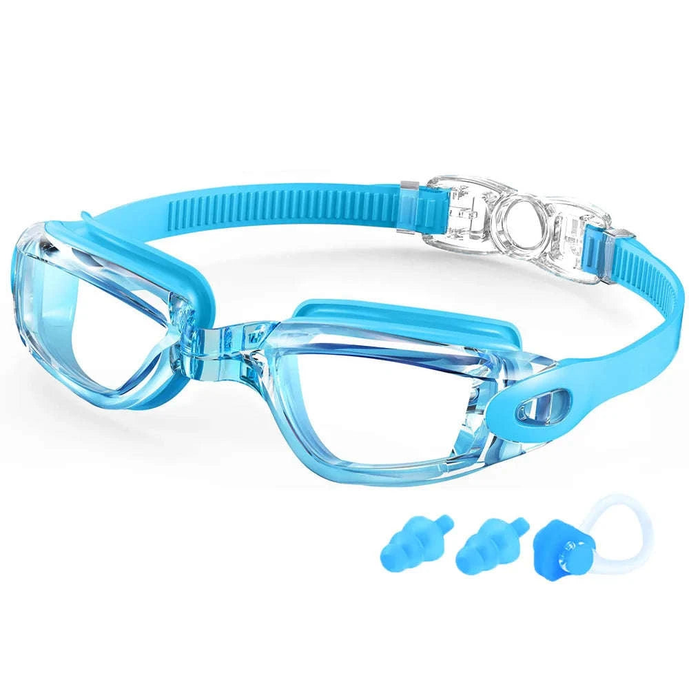 Professional Swimming Goggles with Anti‑Fog & UV Protection-Sky Blue