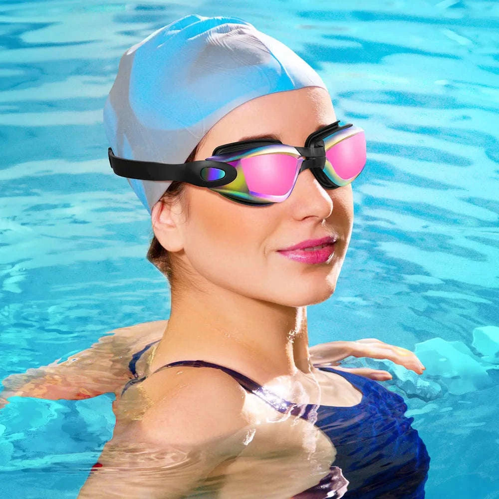 Professional Swimming Goggles with Anti‑Fog & UV Protection-Sky Blue