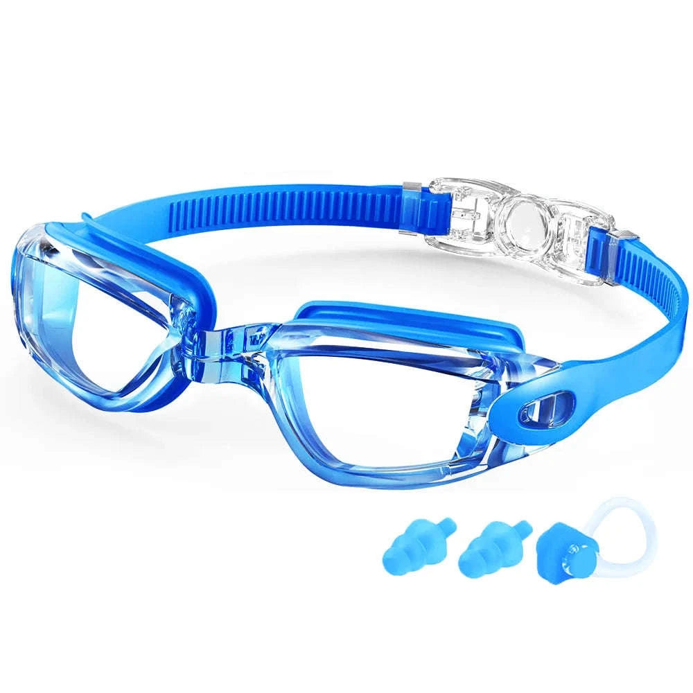 Professional Swimming Goggles with Anti‑Fog & UV Protection-Sky Blue