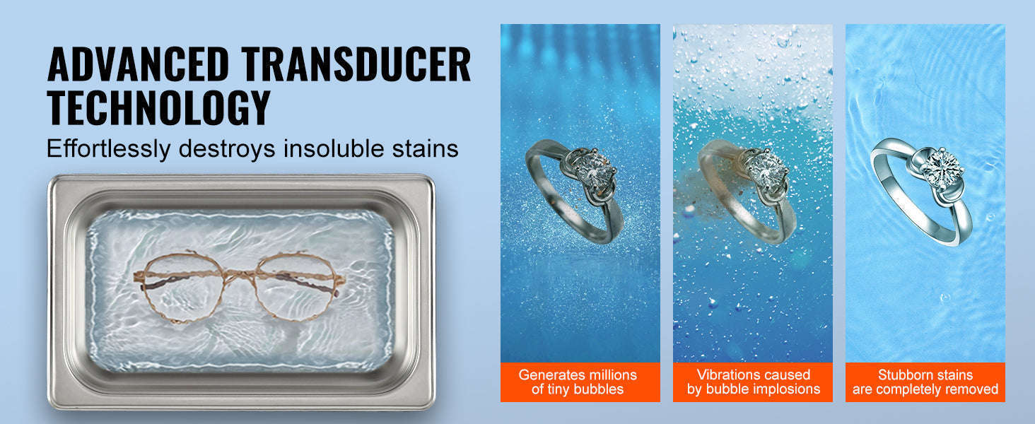 Professional Ultrasonic Cleaner for Jewelry, Glasses and Tools-30L / france