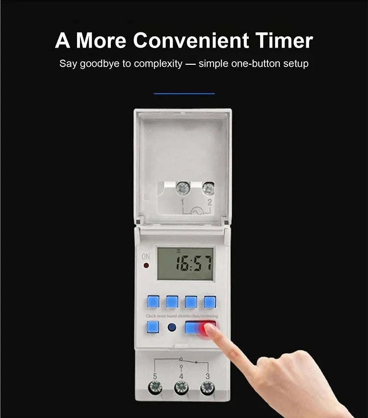 Programmable DIN Rail Digital Timer Switch-AC220V
