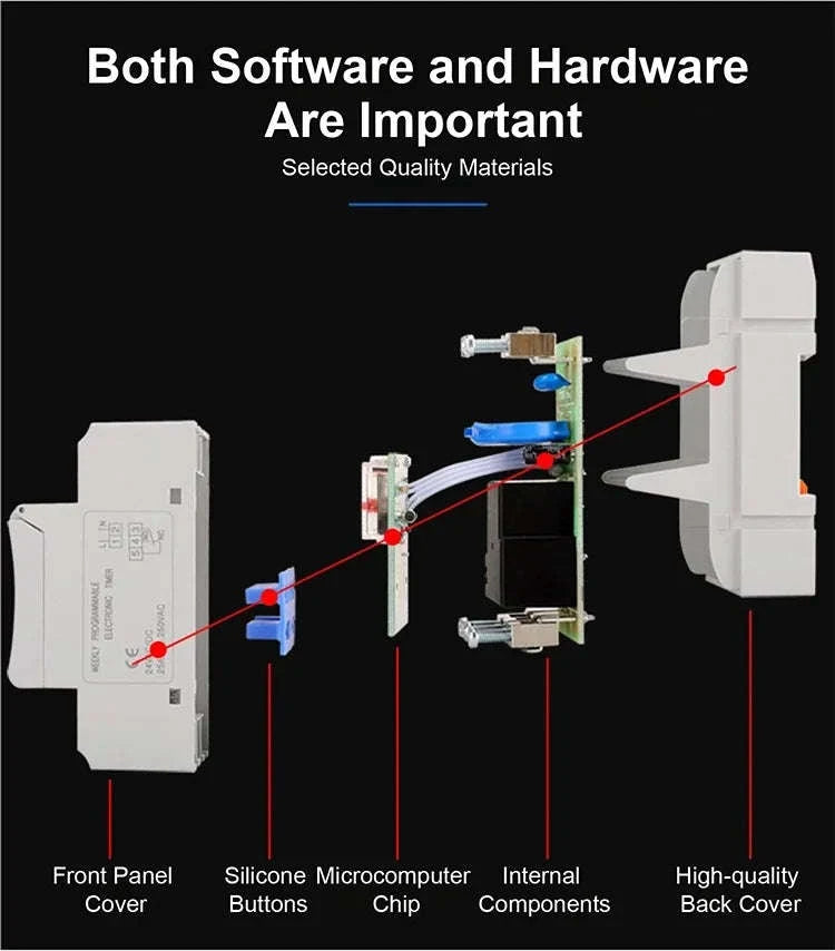 Programmable DIN Rail Digital Timer Switch-AC220V