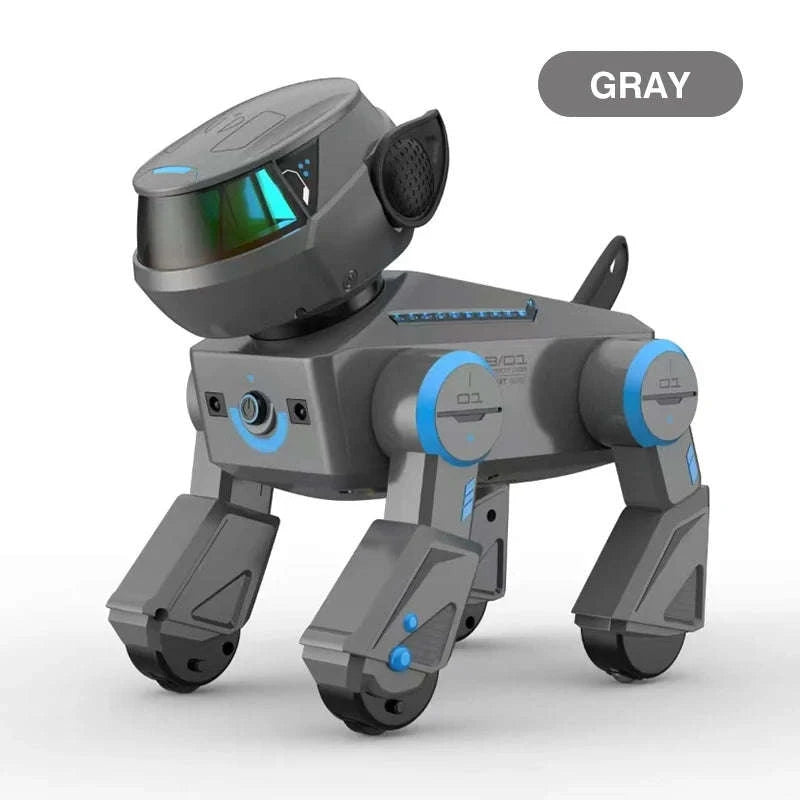 Programmable Remote Control Robot Dog Toy-light red pro