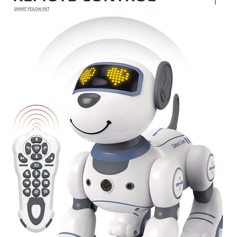 Programmable Remote Control Robot Dog Toy-light red pro