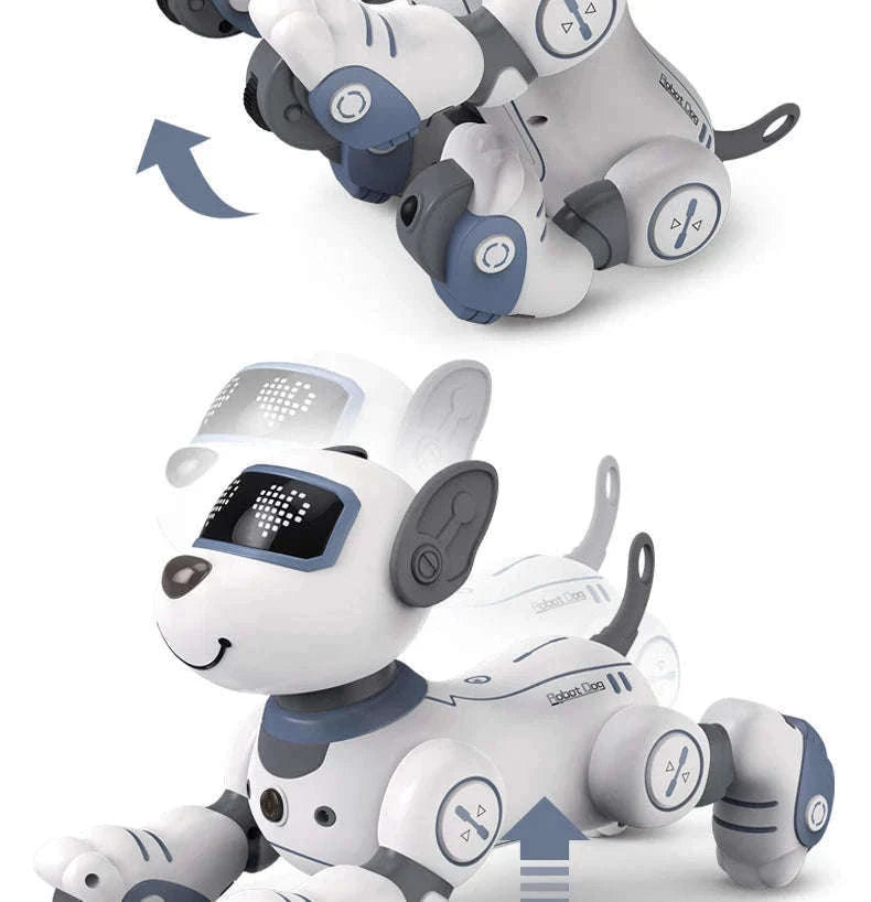 Programmable Robot Dog Toy with Remote Control and Stunt Moves-Yellow