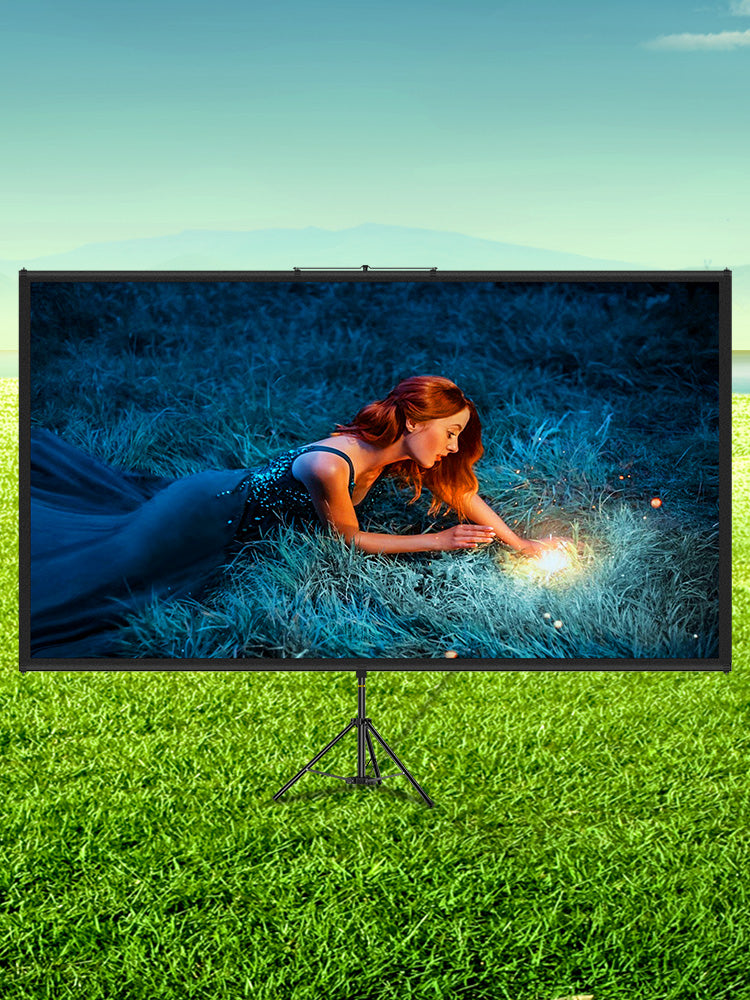 100" Tripod Projector Screen 4K HD 16:9 Portable Indoor Outdoor