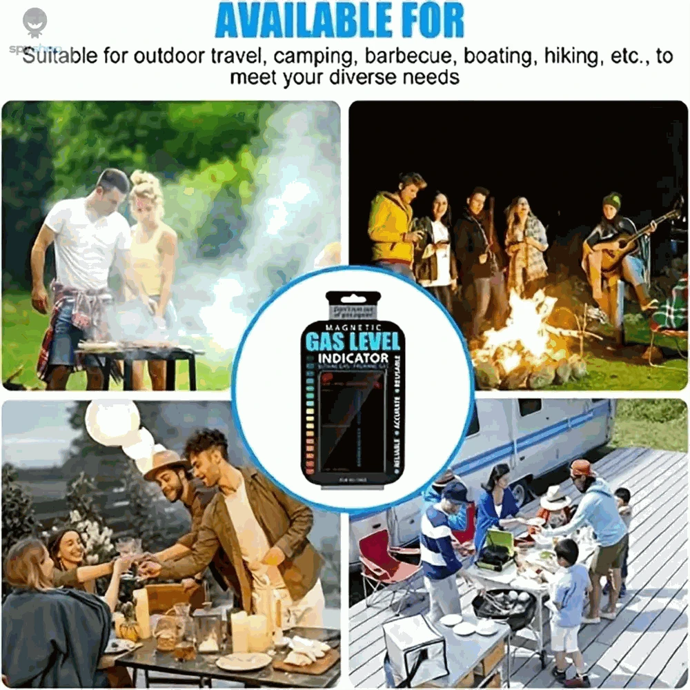 Propane Tank Level Indicator – Magnetic Liquid Crystal Gauge for BBQ & Camping-Naked packaging